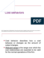 Topic 7 Cost Behaviors