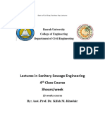 Sanitary Sewage Engineering 2022-2023