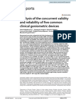 Analysis of The Concurrent Validity and Reliability of Five Common Clinical Goniometric Devices