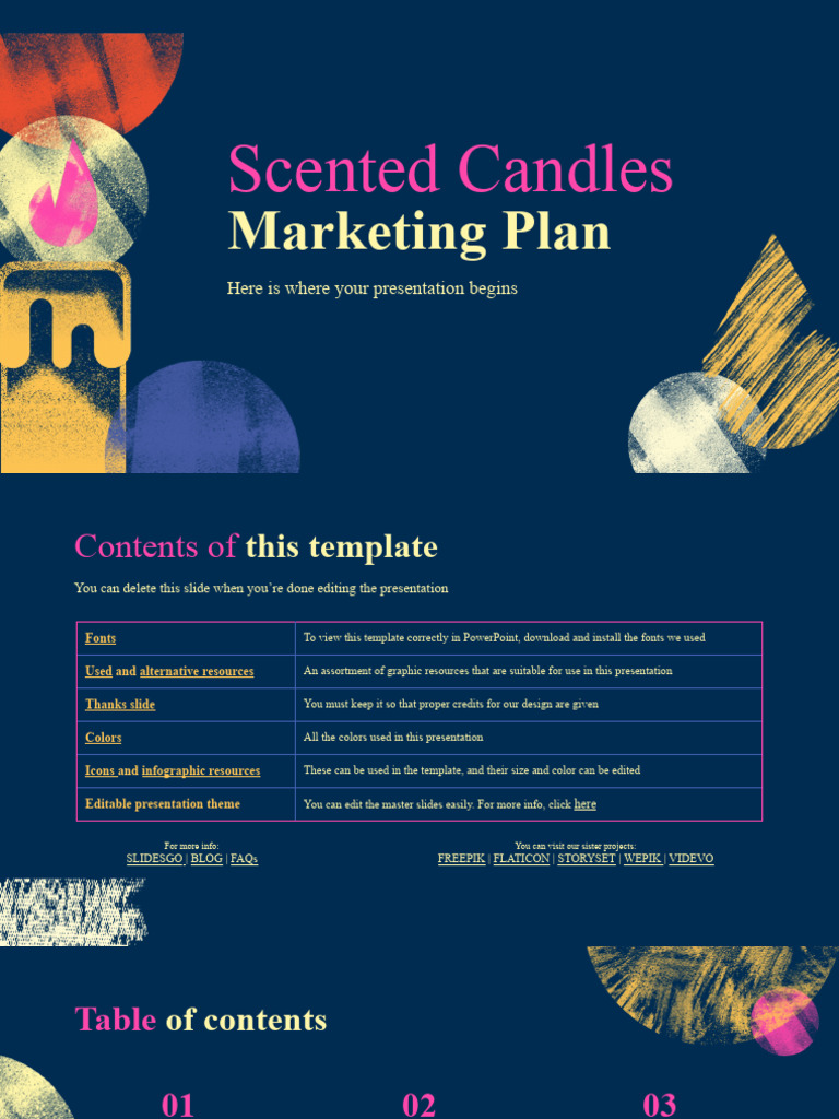 Scented Candles Marketing Plan by Slidesgo Download Free PDF