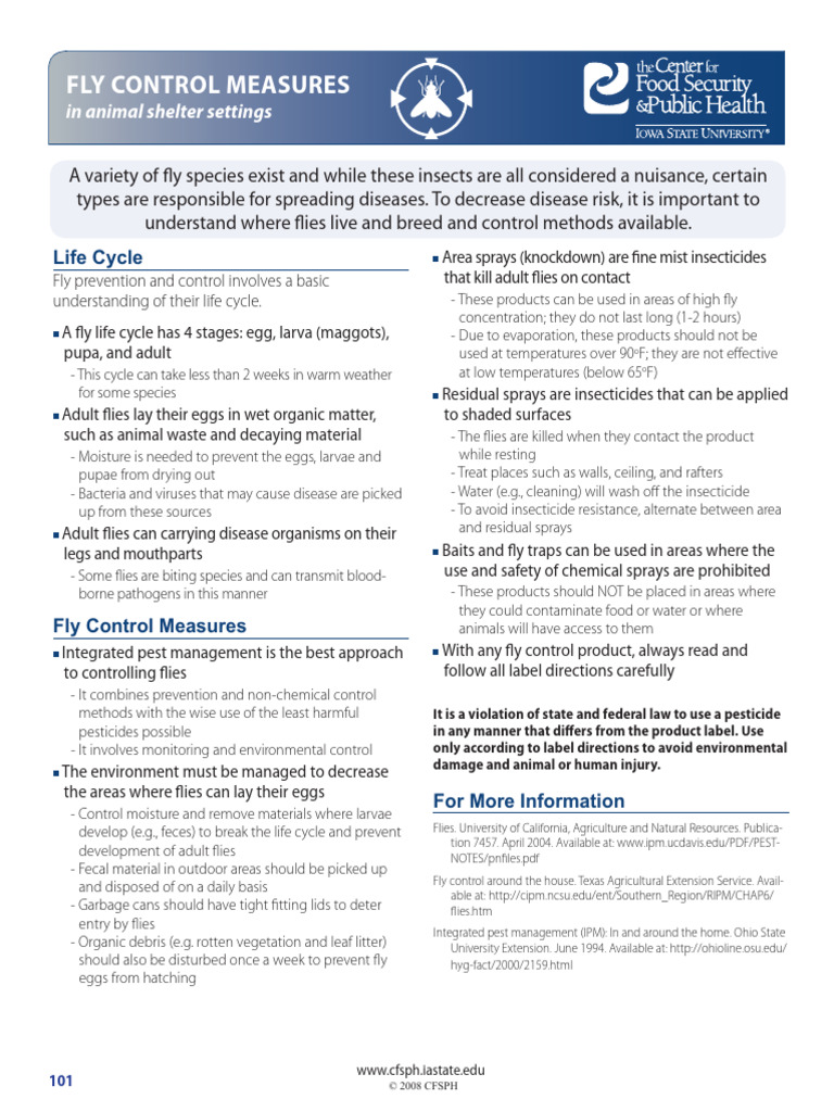 Fly Control Measures | PDF | Fly | Insecticide