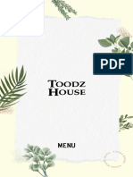 (Toodz House) Menu-Mid Dec 2021