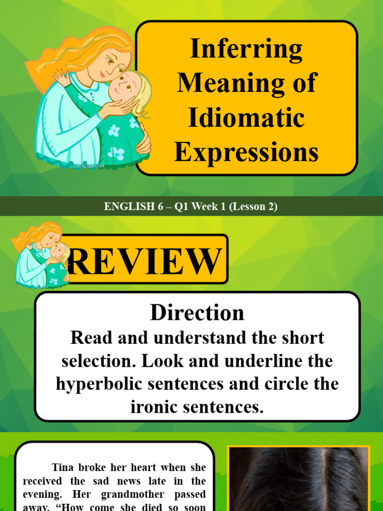 Grade 6 Idiomatic Expressions Lesson | PDF | Idiom