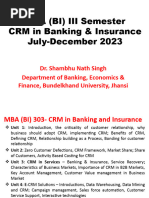 MBA (BI) III Sem CRM in Banks Unit-3