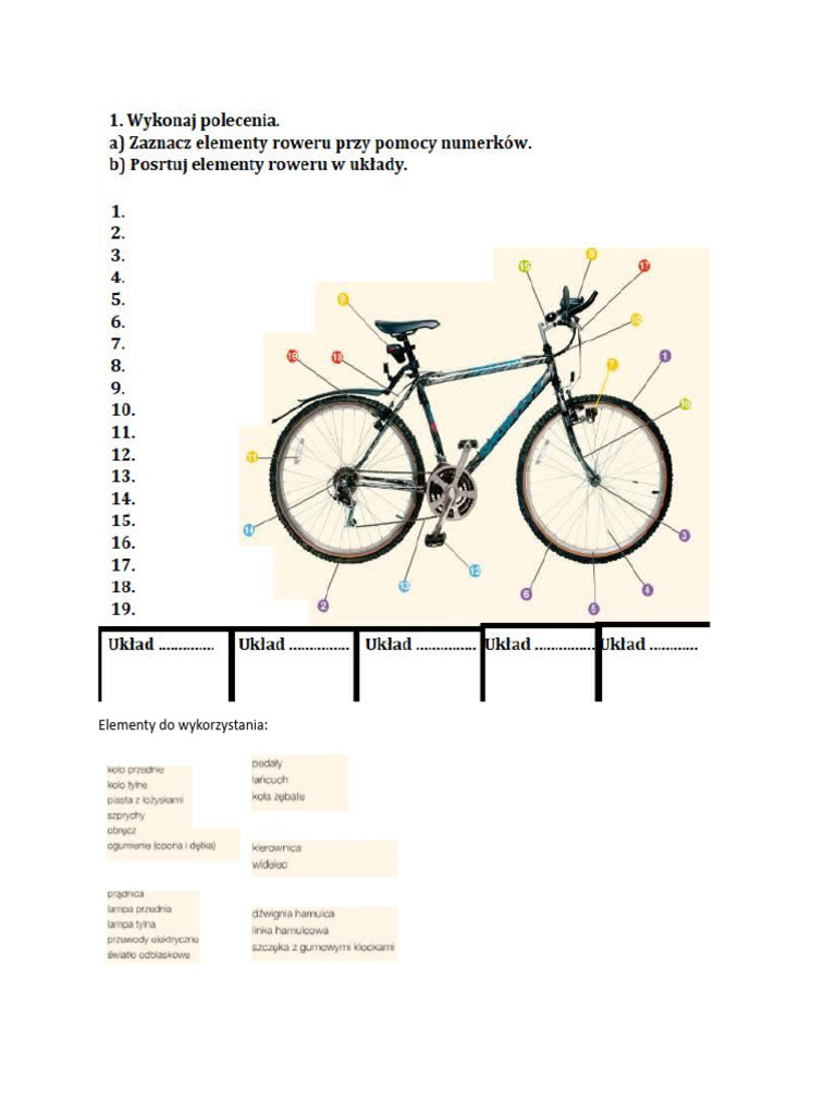 Test Budowa Roweru | PDF