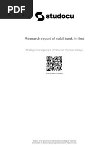 Research Report of Nabil Bank Limited