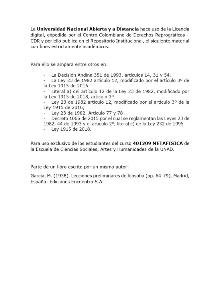 Garc a m 1938 lecciones preliminares de filosof a lecci n v la