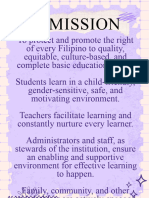 Deped Mission, Vision, Core Values