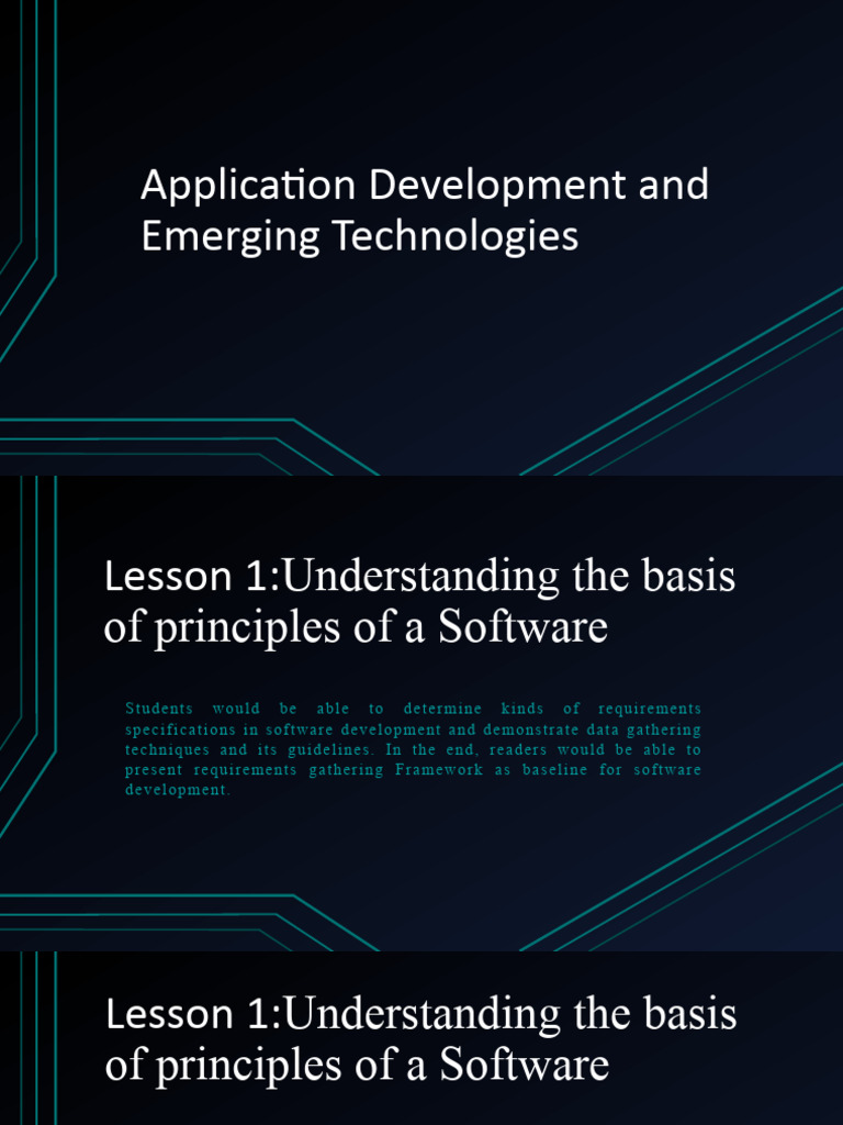 M1-Application Development and Emerging Technologies | PDF | Software ...