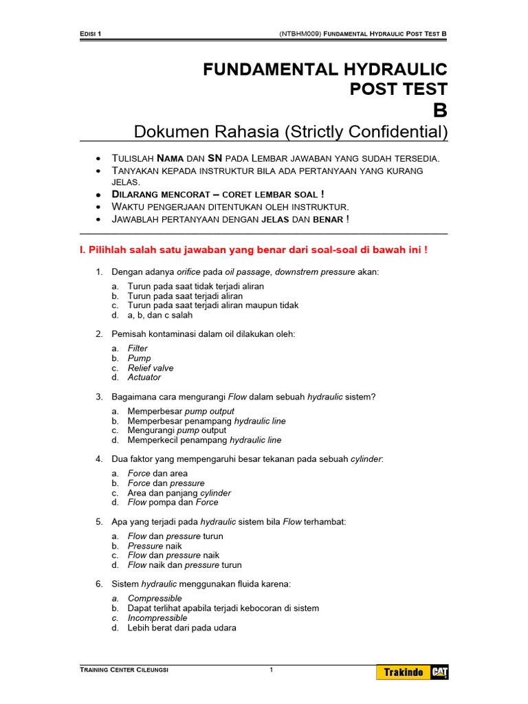 (Ntbhm009) Post Test B | PDF