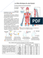 Activité 3: Le Bilan Thermique Du Corps Humain