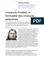 Friedrich Froebel o Formador Das Criancas Pequenas