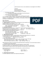 CHEMICAL REACTIONS Lecture Notes