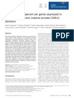 2016; Plasmodium Falciparum Var Genes Expressed in Children With Severe Malaria Encode CIDRα1 Domains