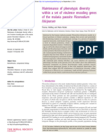 2016 Maintenance of Phenotypic Diversity Within A Set of Virulence Encoding Genes of The Malaria Parasite Plasmodium Falciparum