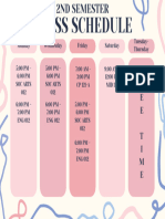 Beige Pink Soft Abstract Line Illustration Class Schedule