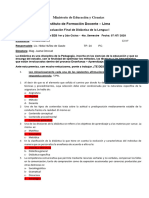 Examen Final de Didáctica de La L1