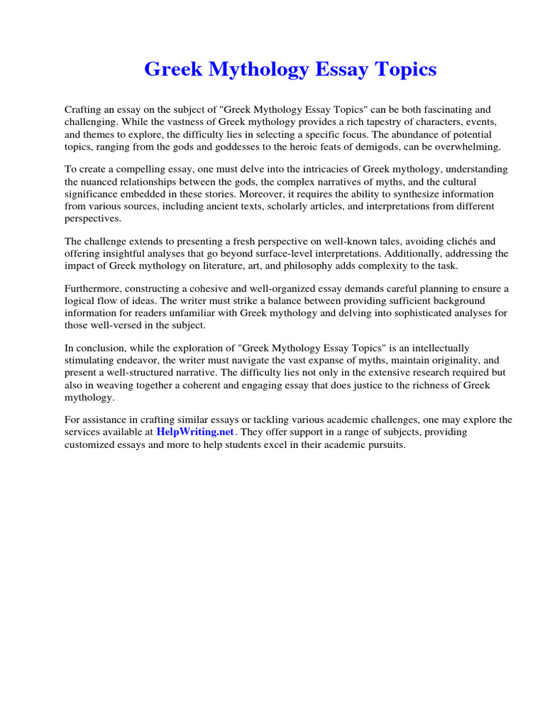 Greek Mythology Essay Topics PDF Zoroastrianism Religious Belief