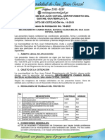 Municipalidad de San Juan Cotzal, Departamento Del Quiche, Guatemala C.A. Evento de Cotización No. 16-2021 Bases de Cotización No. 16-2021