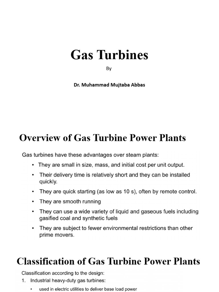 Gas Turbine Power Plant Overview | PDF