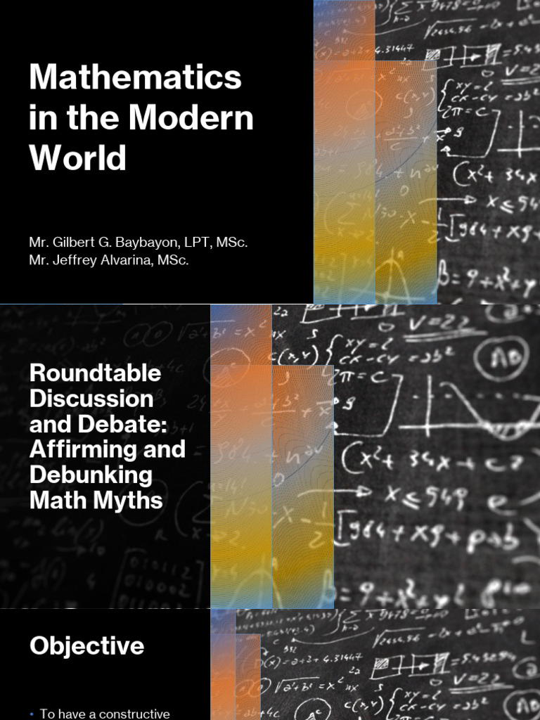 Math Myths: Debate and Discussion | PDF | Mathematics | Psychology