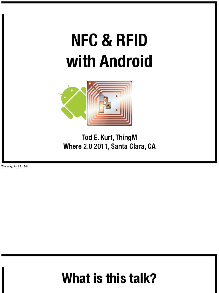 NFC Rfid On Android Todekurt Where20 | PDF