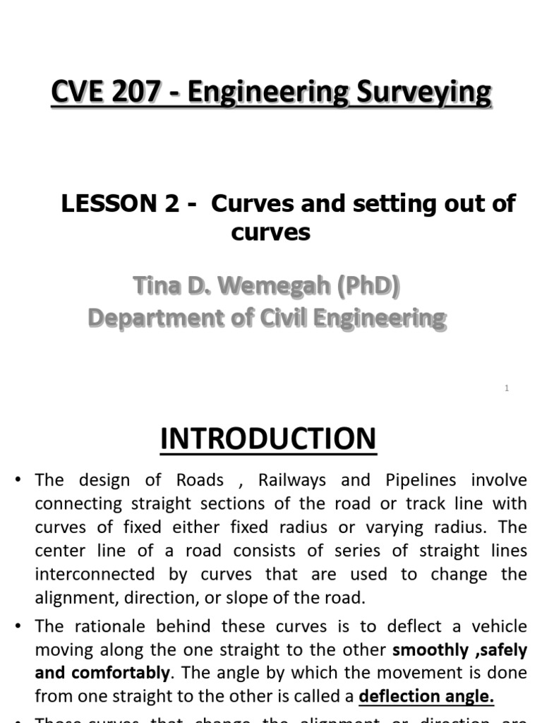 2 - Curves and Setting Out of Horizontal Curves - Update | PDF | Angle ...