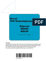 Simrad VHF Radiotelephones Shipmate RS8400 RS8300 Guide