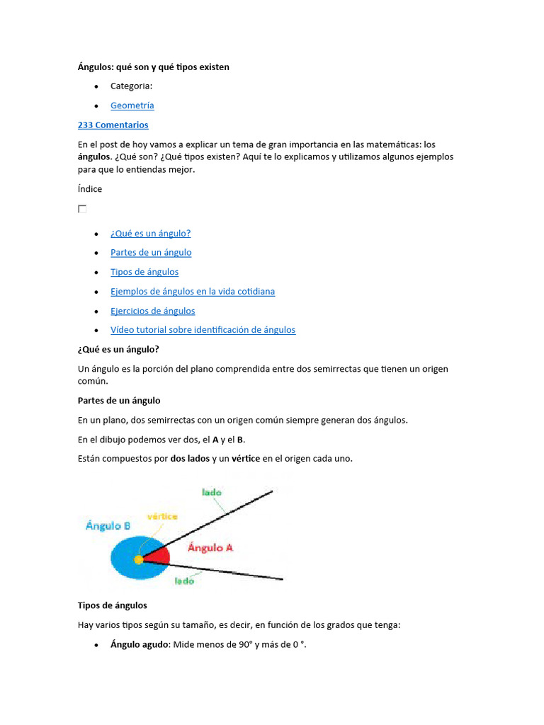 Ángulos | PDF | Ángulo | Euclides