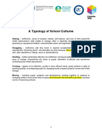 Typology of Schools Descriptors and School Cultural Norms