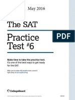 May 2016 SAT Test Practice Test 6