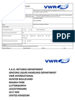 Decontamination Certificate Returns Address