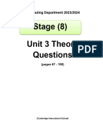 Computing Grade 8 Unit 3 Theory Questions 