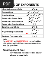 Laws of Exponents