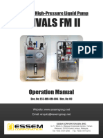 High-Pressure Liquid Pump - Olivals Fmii Manual