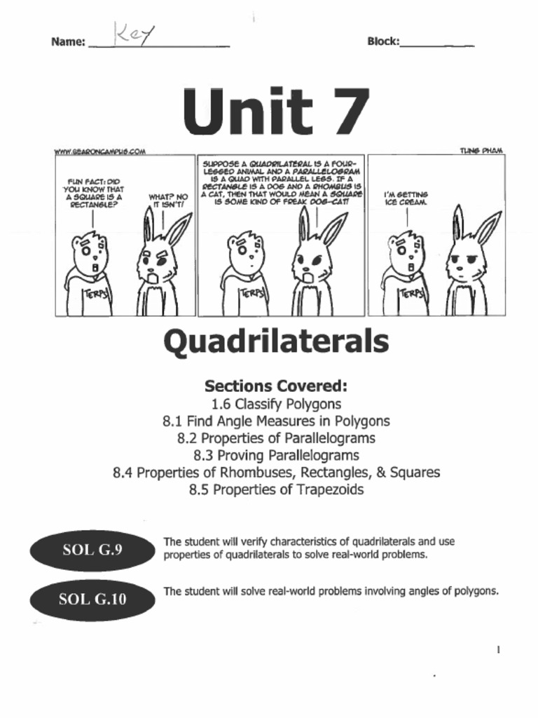 Geometry Unit 7 Notes Key | PDF