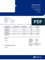 Word Invoice Template For US Template 01