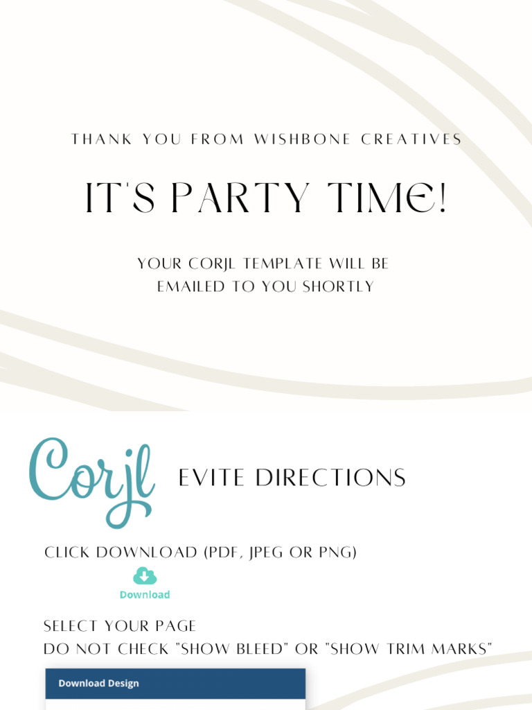 Corjl Template Download Instructions | PDF