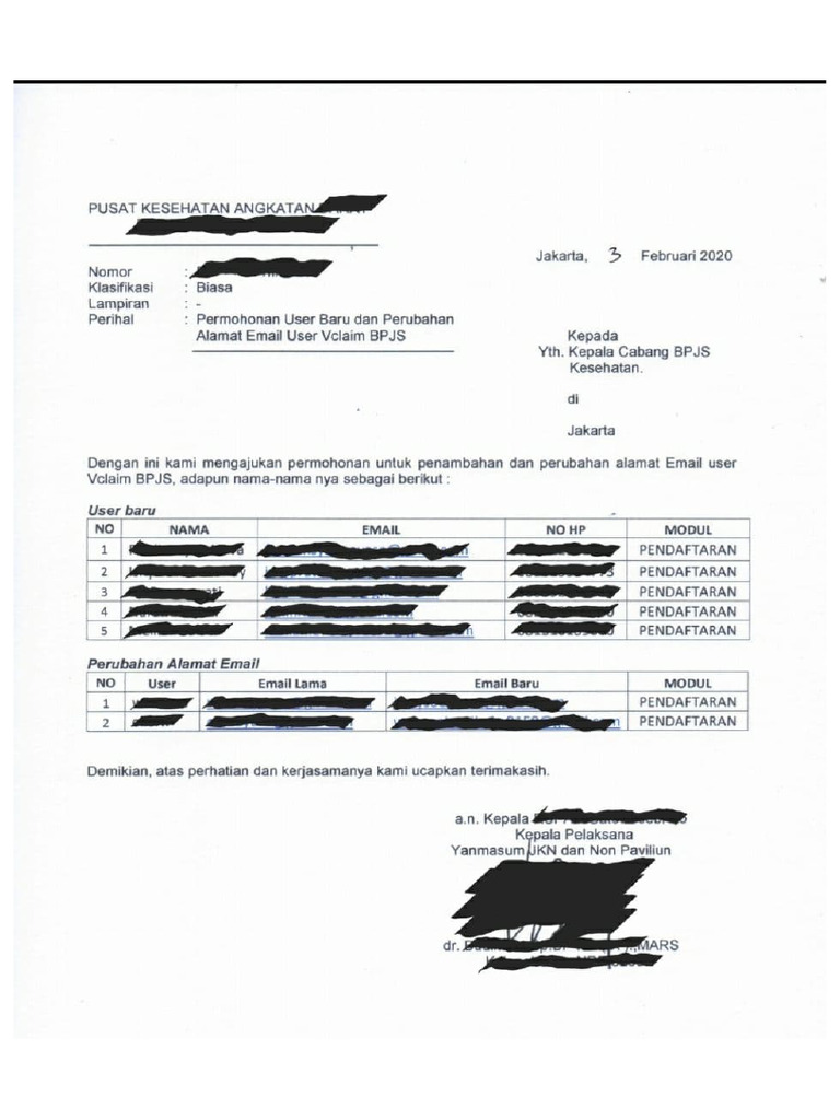 Contoh surat pengajuan username dan password sim bpjsk pdf