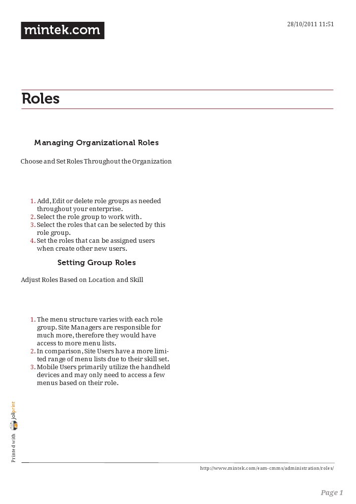 Roles | PDF | Computers | Technology & Engineering