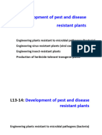 Development of Pest and Disease Resistant Plants