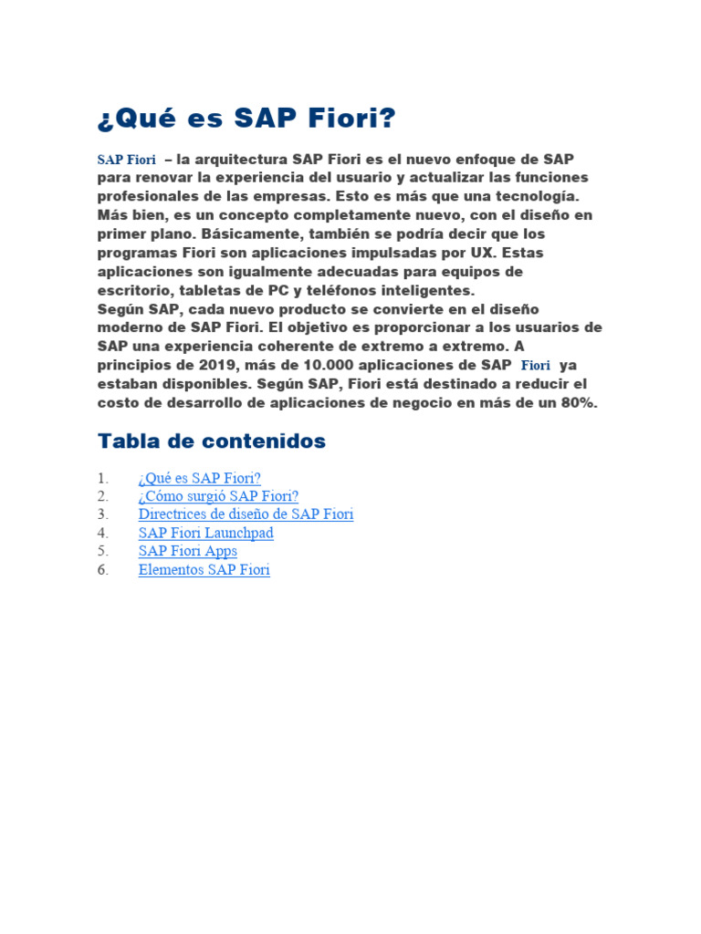 Qué Es SAP Fiori | PDF | Software de la aplicacion | Script Java