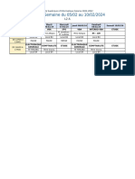 Horaire L2 A