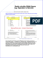 BT Forklift Radio Shuttle Rs88 Spare Parts Catalog Operator Service Manual