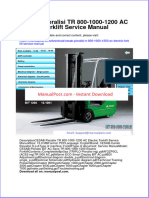 Cesab Pieralisi TR 800 1000 1200 Ac Electric Forklift Service Manual