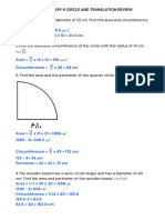 Mathematics Primary 6 Circle & Translation Review 2