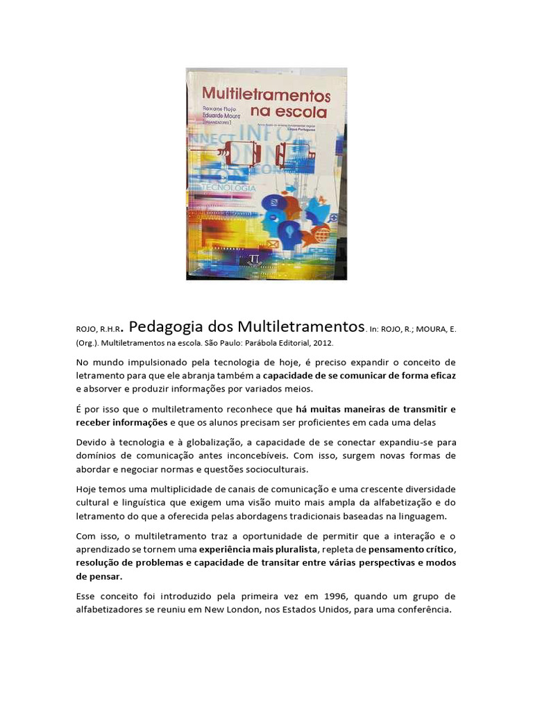 Pedagogia dos Multiletramentos na Escola | PDF