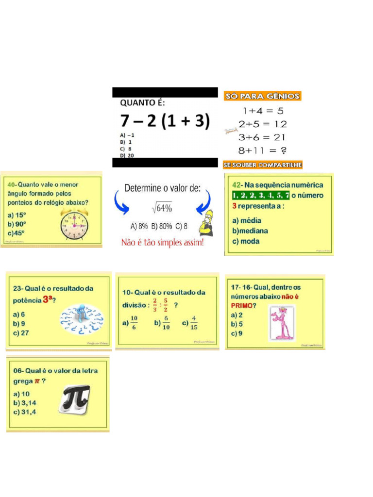 Perguntas e Respostas de Matemática 2 | PDF