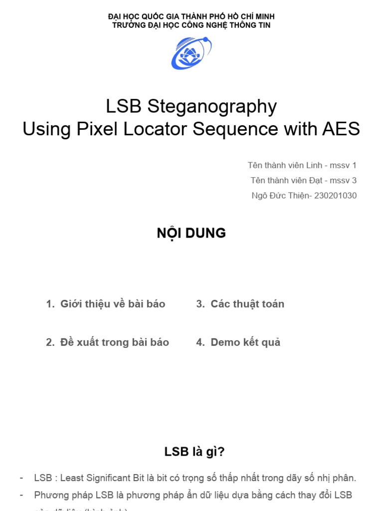 LSB Using PLS + AES (Updated) | PDF