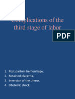 Complications of The Third Stage of Labor